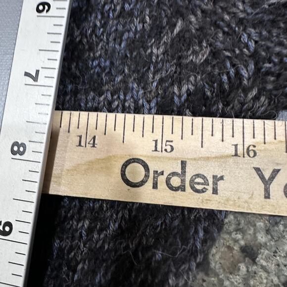 Beyond Threads Cardigan Sweater Womens Small Gray Blue Alpaca Silk Belted Knit - Picture 5 of 10